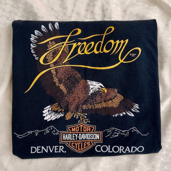 Vintage Black Harley Davidson T-Shirt XL - Picture 6 of 6